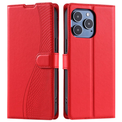 For iPhone 16 Pro Max Case Dots Imprinted PU Leather Flip Phone Cover with Card Slot, Strap
