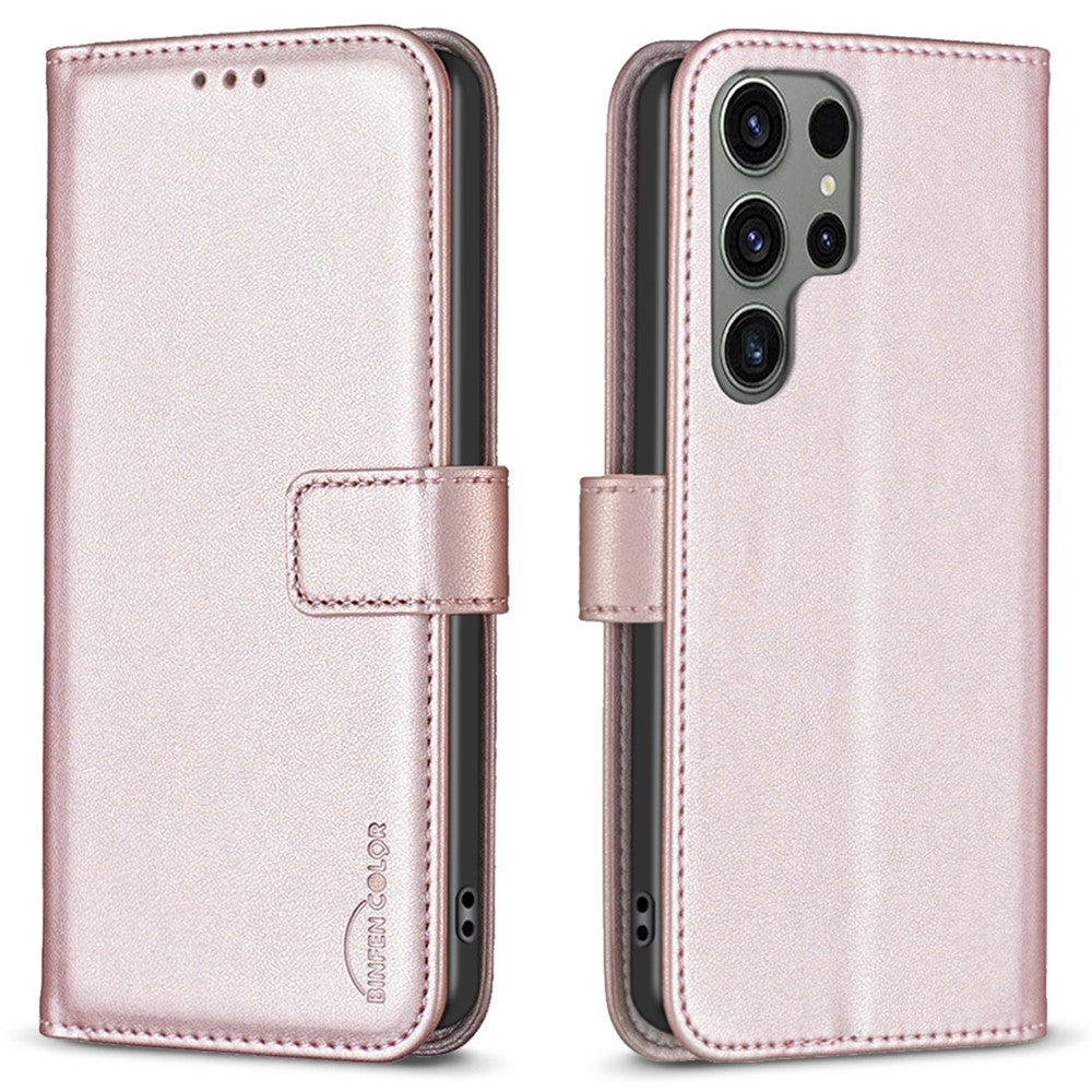 BINFEN COLOR BF17 For Samsung Galaxy S25 Ultra Case Wallet Folio Flip Leather Cover