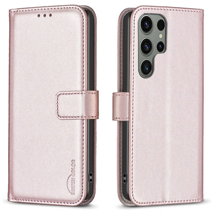 BINFEN COLOR BF17 For Samsung Galaxy S25 Ultra Case Wallet Folio Flip Leather Cover