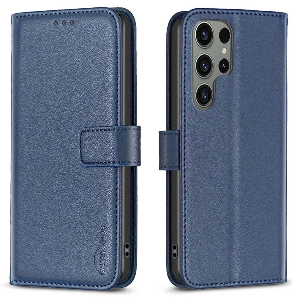 BINFEN COLOR BF17 For Samsung Galaxy S25 Ultra Case Wallet Folio Flip Leather Cover