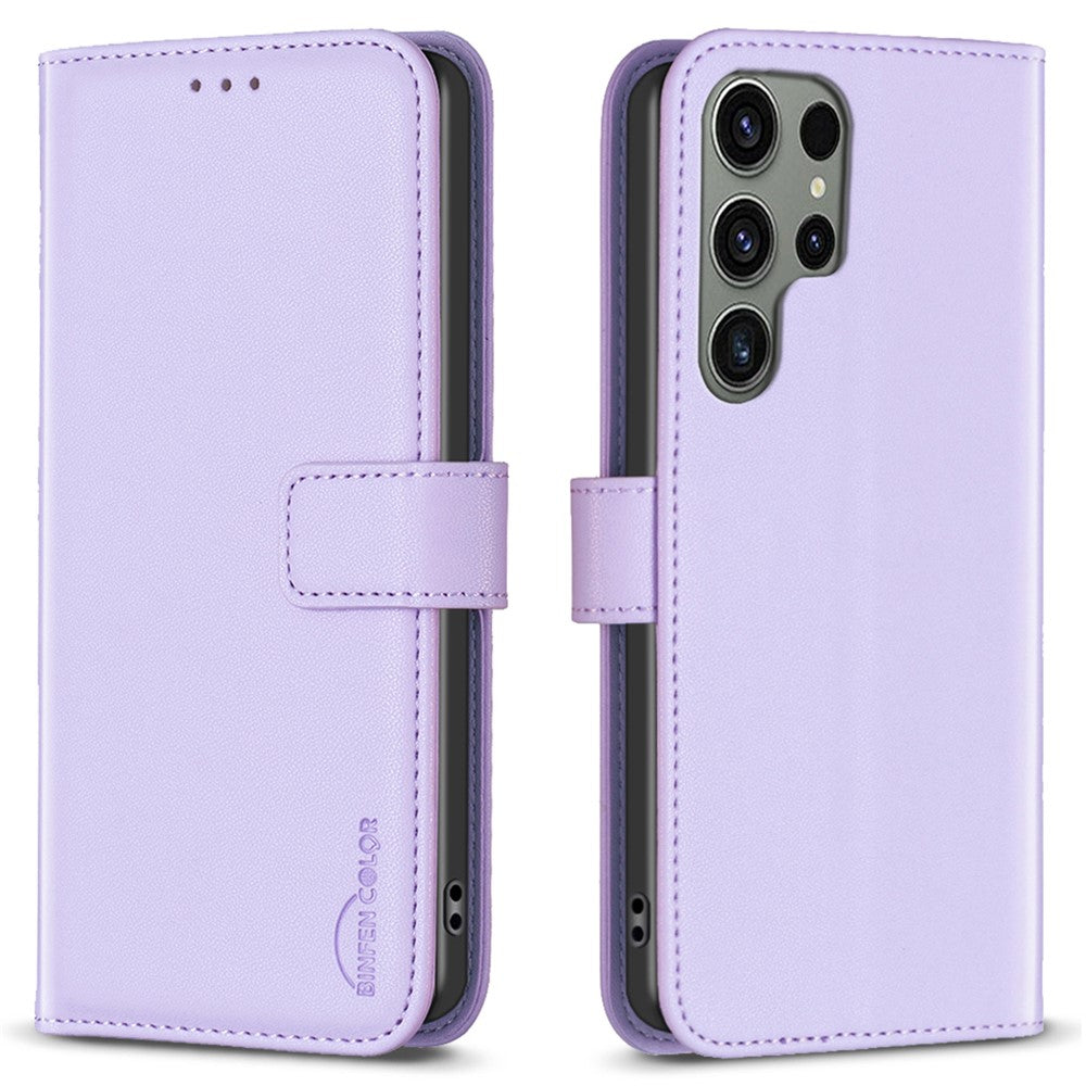BINFEN COLOR BF17 For Samsung Galaxy S25 Ultra Case Wallet Folio Flip Leather Cover