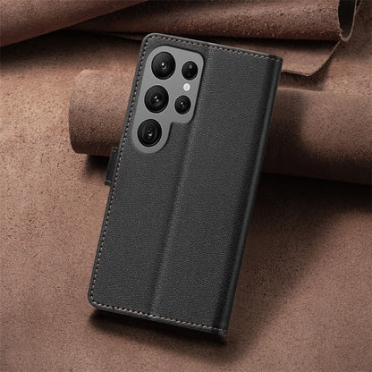 BINFEN COLOR BF32 For Samsung Galaxy S25 Ultra Leather Case Wallet RFID Blocking Phone Cover