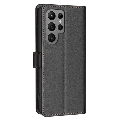 BINFEN COLOR BF32 For Samsung Galaxy S25 Ultra Leather Case Wallet RFID Blocking Phone Cover