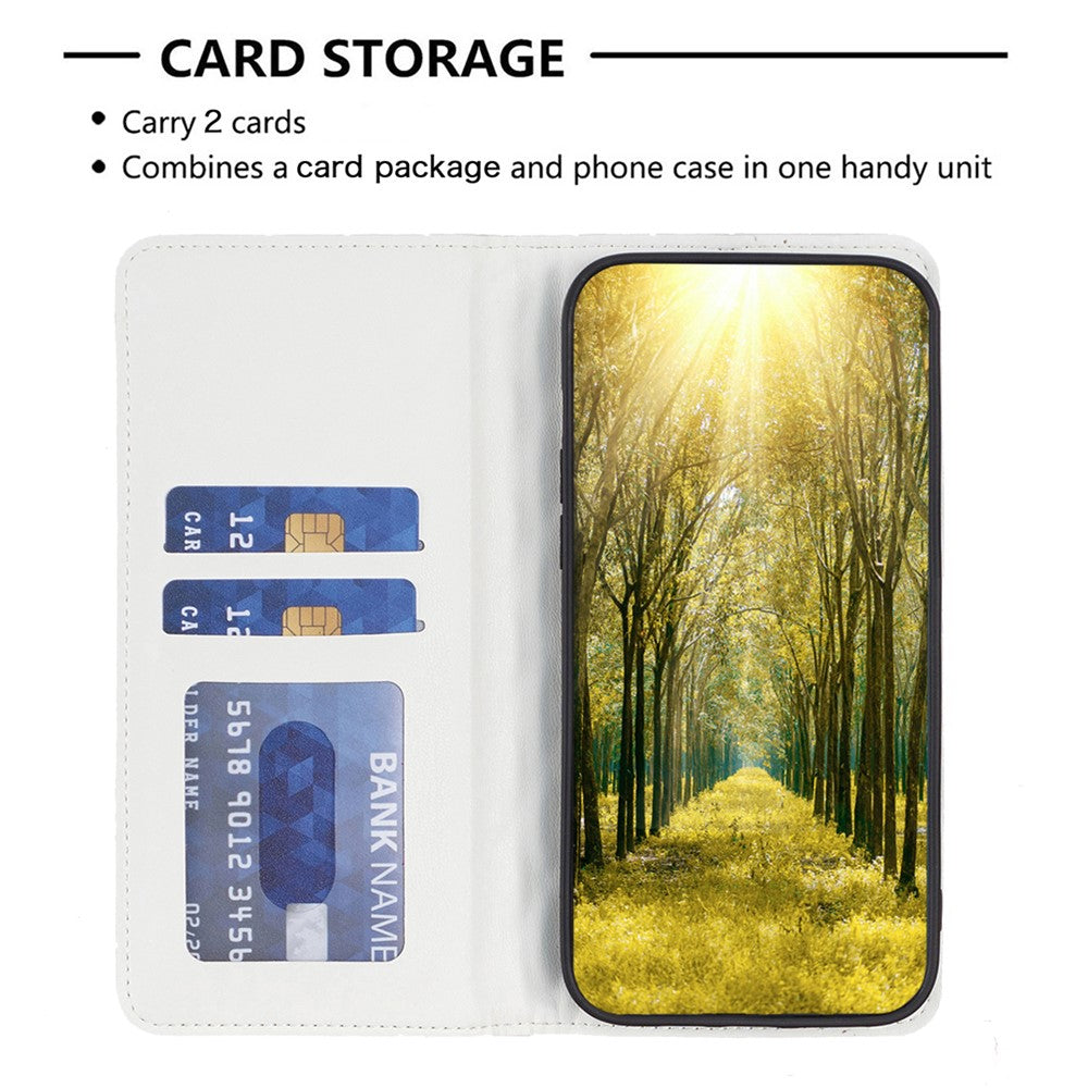 BINFEN COLOR BF Style-16 For Samsung Galaxy S25 Ultra Case Card Slots Rhombus Leather Cover
