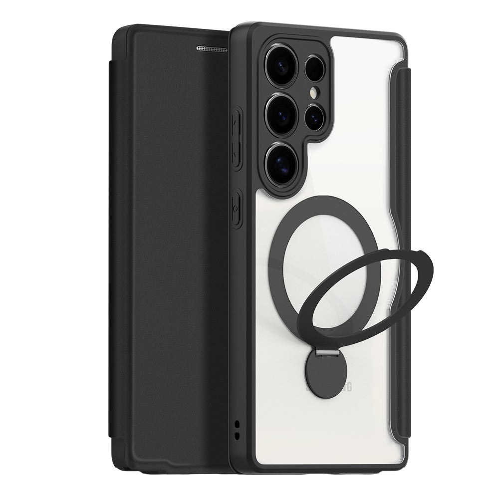 DUX DUCIS Skin X Pro Series For Samsung Galaxy S25 Ultra Leather Case Rotary Kickstand Cover Magnetic Case