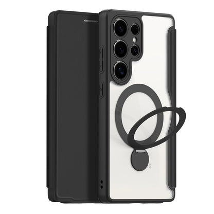 DUX DUCIS Skin X Pro Series For Samsung Galaxy S25 Ultra Leather Case Rotary Kickstand Cover Magnetic Case