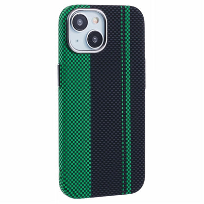 For iPhone 15 Case Compatible with MagSafe Carbon Fiber Texture Water-Transfer PC Phone Cover