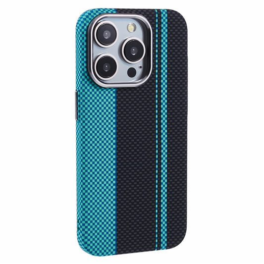 For iPhone 15 Pro Case Compatible with MagSafe Carbon Fiber Texture Water-Transfer PC Phone Cover