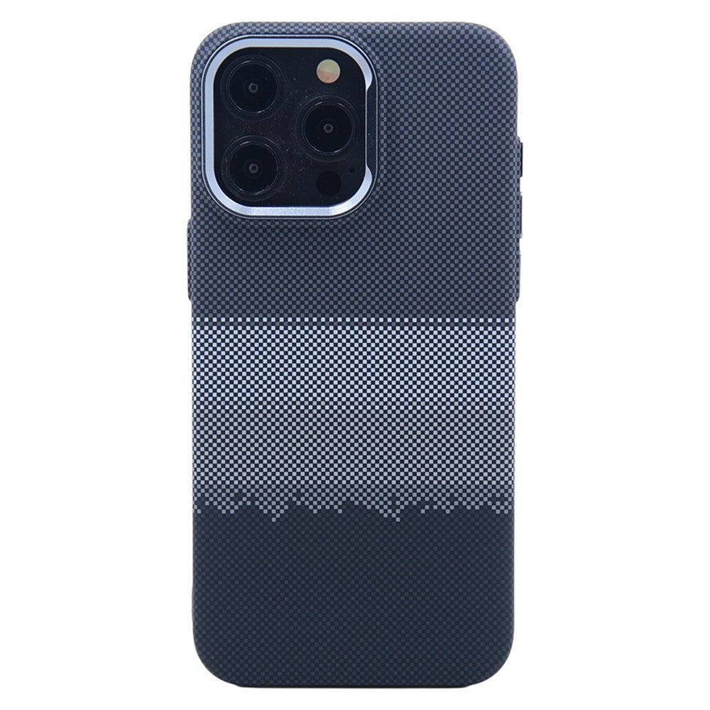 For iPhone 15 Pro Case Compatible with MagSafe Carbon Fiber Texture Water-Transfer PC Phone Cover