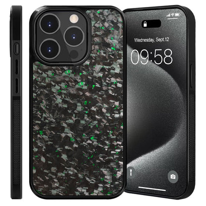 For iPhone 14 Pro Magnetic Case Forged Texture Aramid Fiber+TPU Anti-Slip Phone Cover