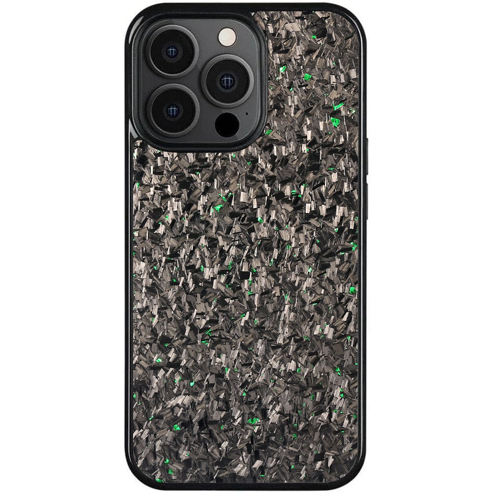 For iPhone 14 Pro Magnetic Case Forged Texture Aramid Fiber+TPU Anti-Slip Phone Cover