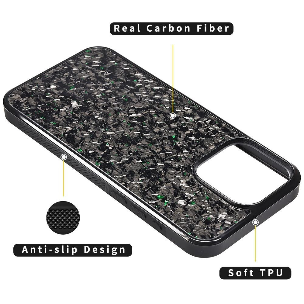 For iPhone 14 Pro Magnetic Case Forged Texture Aramid Fiber+TPU Anti-Slip Phone Cover