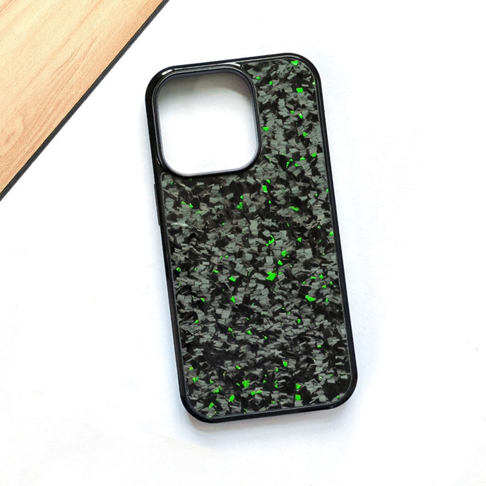 For iPhone 14 Pro Magnetic Case Forged Texture Aramid Fiber+TPU Anti-Slip Phone Cover