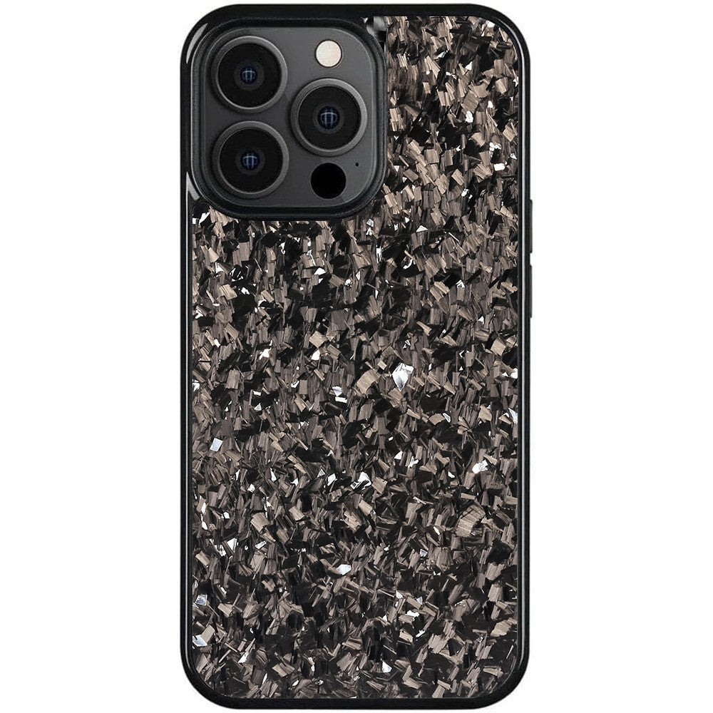 For iPhone 14 Pro Magnetic Case Forged Texture Aramid Fiber+TPU Anti-Slip Phone Cover
