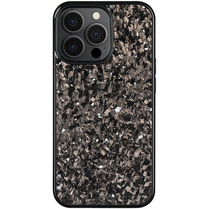For iPhone 14 Pro Magnetic Case Forged Texture Aramid Fiber+TPU Anti-Slip Phone Cover