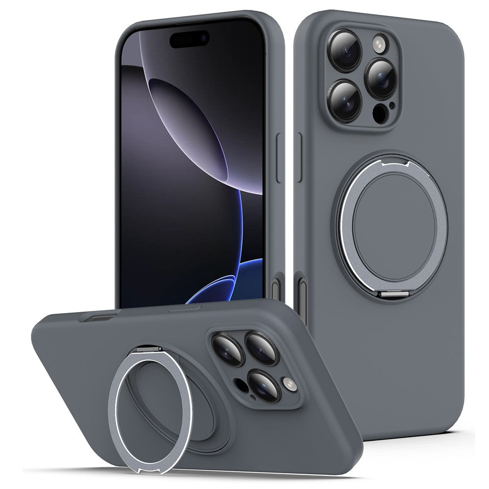 For iPhone 14 Pro Case Compatible with MagSafe Rotating Metal Kickstand PC + Silicone Phone Cover