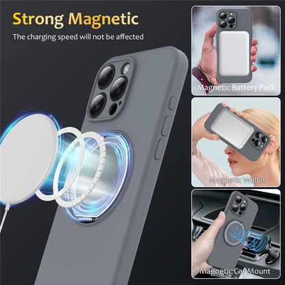 For iPhone 14 Pro Case Compatible with MagSafe Rotating Metal Kickstand PC + Silicone Phone Cover