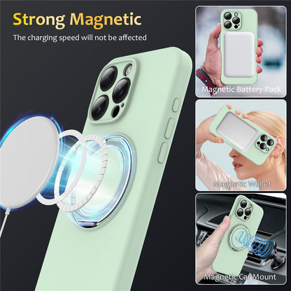 For iPhone 15 Pro Case Compatible with MagSafe Kickstand PC + Silicone Phone Cover