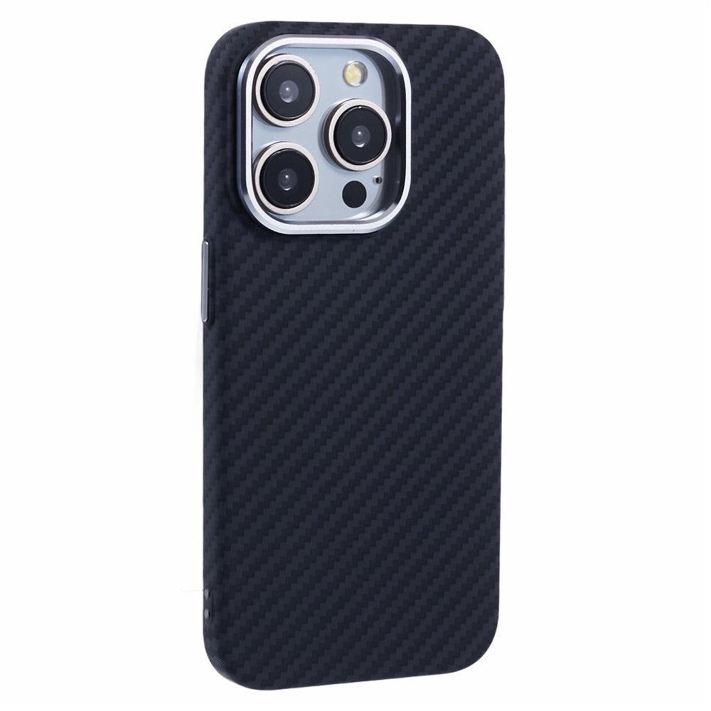 For iPhone 14 Pro Case Compatible with MagSafe Carbon Fiber Texture Water-Transfer PC Phone Cover