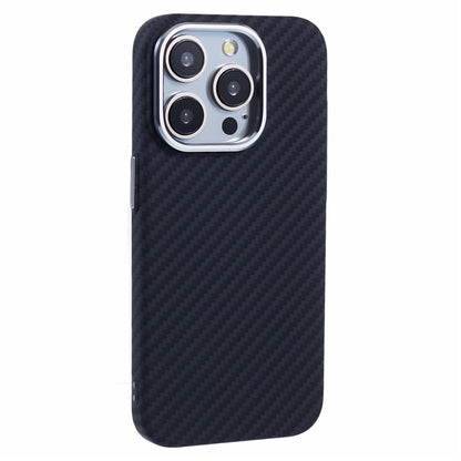 For iPhone 14 Pro Case Compatible with MagSafe Carbon Fiber Texture Water-Transfer PC Phone Cover