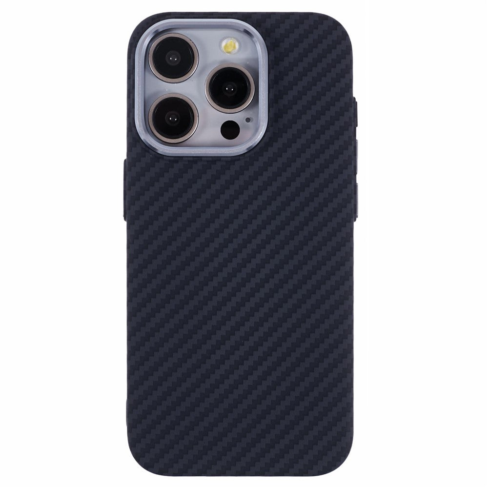 For iPhone 14 Pro Case Compatible with MagSafe Carbon Fiber Texture Water-Transfer PC Phone Cover
