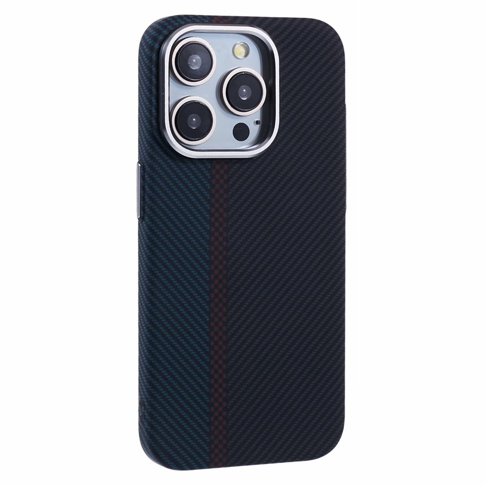 For iPhone 14 Pro Case Compatible with MagSafe Carbon Fiber Texture Water-Transfer PC Phone Cover