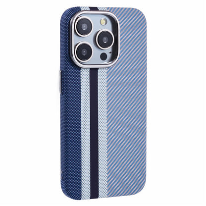 For iPhone 14 Pro Case Compatible with MagSafe Carbon Fiber Texture Water-Transfer PC Phone Cover