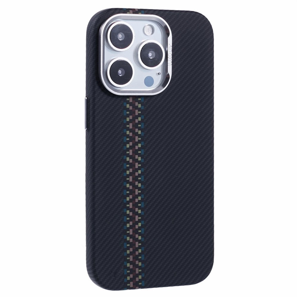 For iPhone 14 Pro Case Compatible with MagSafe Carbon Fiber Texture Water-Transfer PC Phone Cover