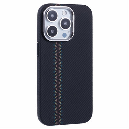 For iPhone 14 Pro Case Compatible with MagSafe Carbon Fiber Texture Water-Transfer PC Phone Cover