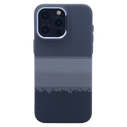 For iPhone 14 Pro Case Compatible with MagSafe Carbon Fiber Texture Water-Transfer PC Phone Cover