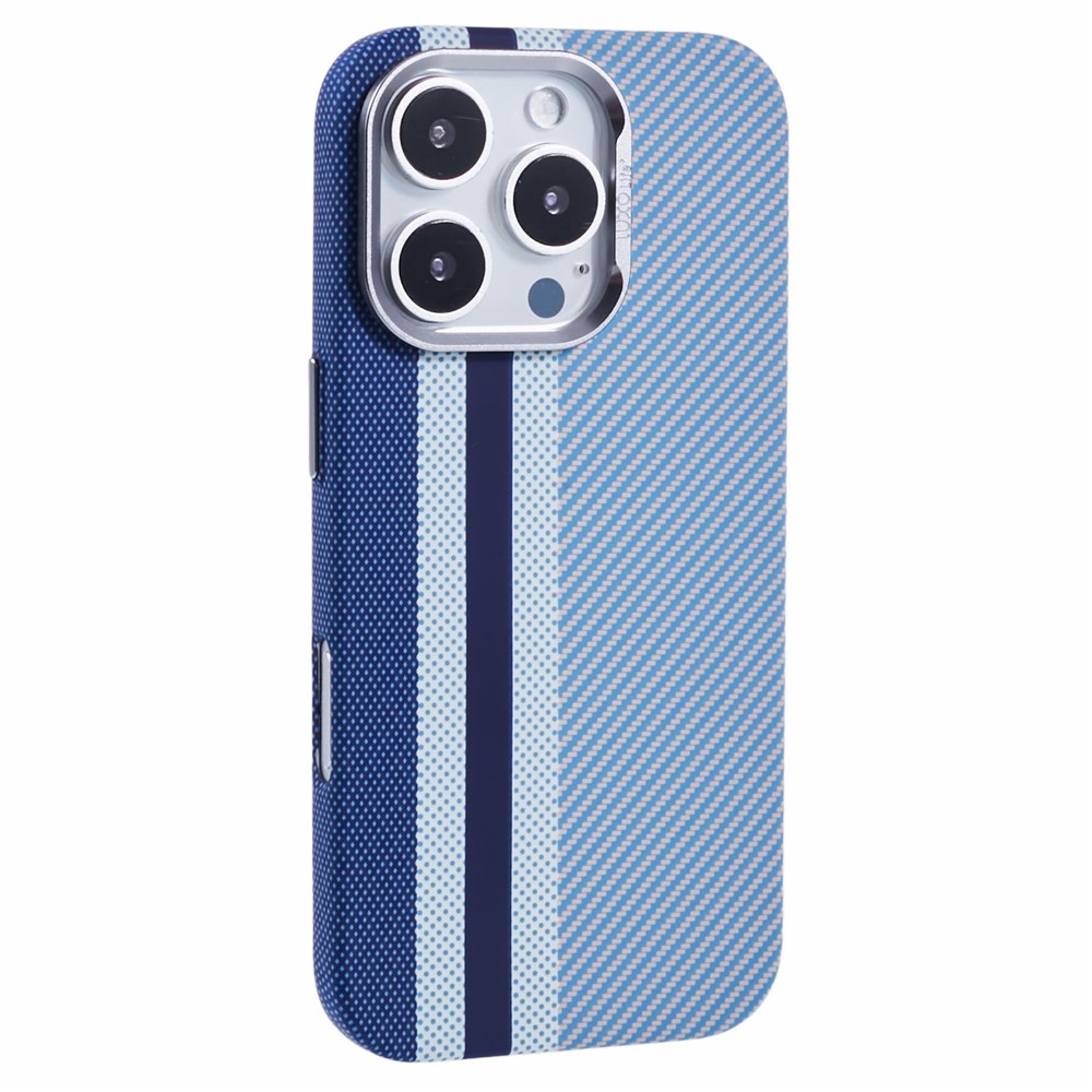 For iPhone 16 Pro Max Case Compatible with MagSafe Carbon Fiber Texture Water-Transfer PC Phone Cover