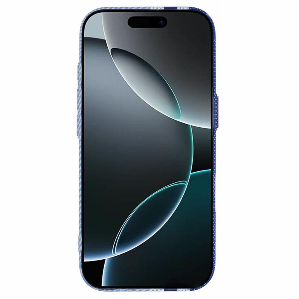 For iPhone 16 Pro Max Case Compatible with MagSafe Carbon Fiber Texture Water-Transfer PC Phone Cover