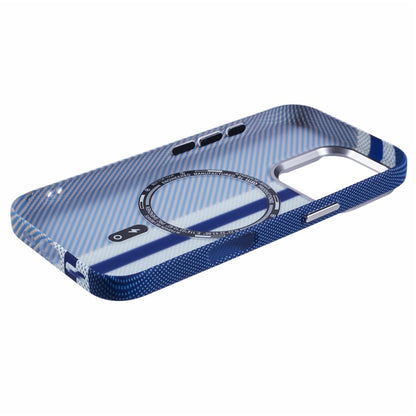 For iPhone 16 Pro Max Case Compatible with MagSafe Carbon Fiber Texture Water-Transfer PC Phone Cover