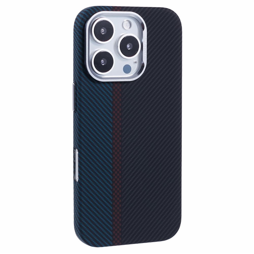 For iPhone 16 Pro Max Case Compatible with MagSafe Carbon Fiber Texture Water-Transfer PC Phone Cover