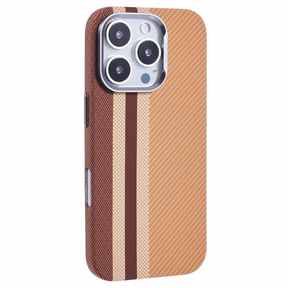 For iPhone 16 Pro Max Case Compatible with MagSafe Carbon Fiber Texture Water-Transfer PC Phone Cover