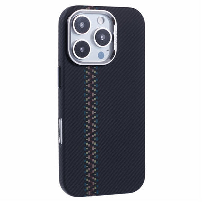For iPhone 16 Pro Max Case Compatible with MagSafe Carbon Fiber Texture Water-Transfer PC Phone Cover