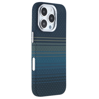 For iPhone 16 Pro Max Case Compatible with MagSafe Carbon Fiber Texture Water-Transfer PC Phone Cover