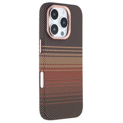 For iPhone 16 Pro Max Case Compatible with MagSafe Carbon Fiber Texture Water-Transfer PC Phone Cover