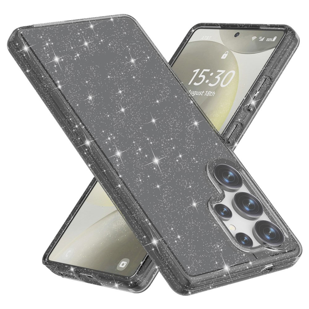 For Samsung Galaxy S25 Ultra Case Anti-Scratch PC+TPU Sparkly Glitter Phone Cover