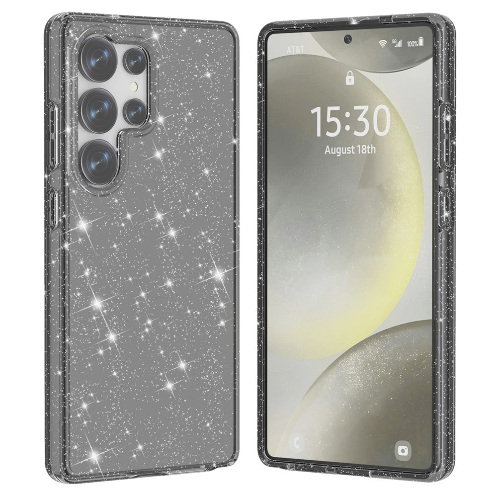 For Samsung Galaxy S25 Ultra Case Anti-Scratch PC+TPU Sparkly Glitter Phone Cover
