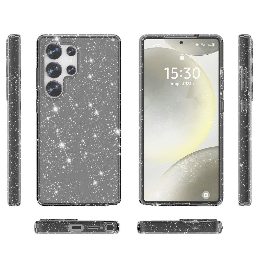 For Samsung Galaxy S25 Ultra Case Anti-Scratch PC+TPU Sparkly Glitter Phone Cover