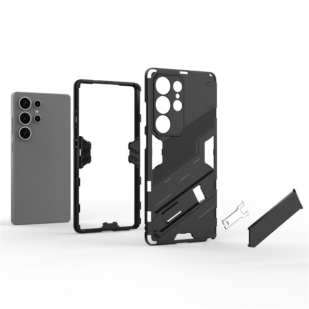 For Samsung Galaxy S25 Ultra Case PC+TPU Shockproof Phone Cover with Kickstand