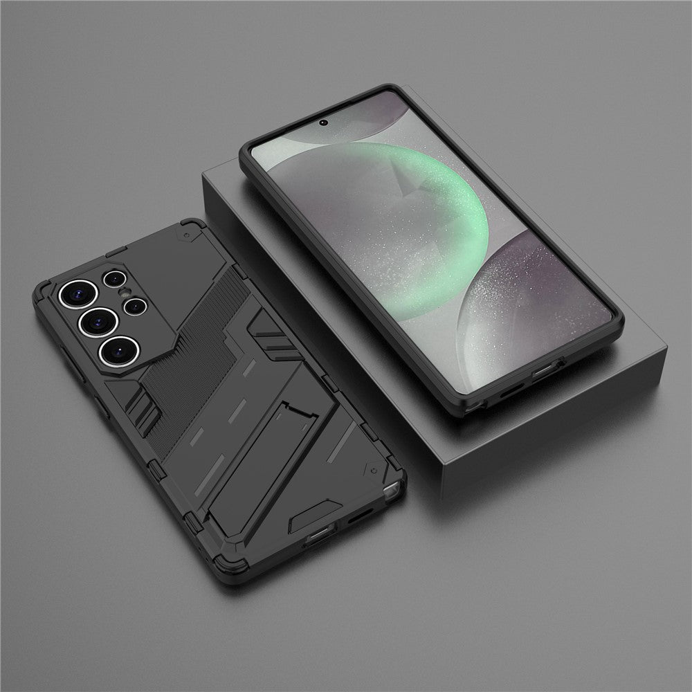 For Samsung Galaxy S25 Ultra Case PC+TPU Shockproof Phone Cover with Kickstand