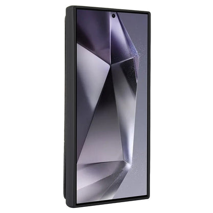 For Samsung Galaxy S25 Ultra Case Kickstand Card Slots Leather Coated TPU Cover with Shoulder Strap