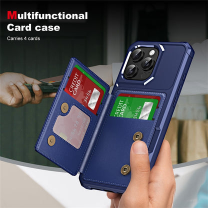 ENKAY For iPhone 14 Pro  Hat-Prince Wallet Card Slot Kickstand PU Leather +TPU Back Phone Cover with Camera Lens Film