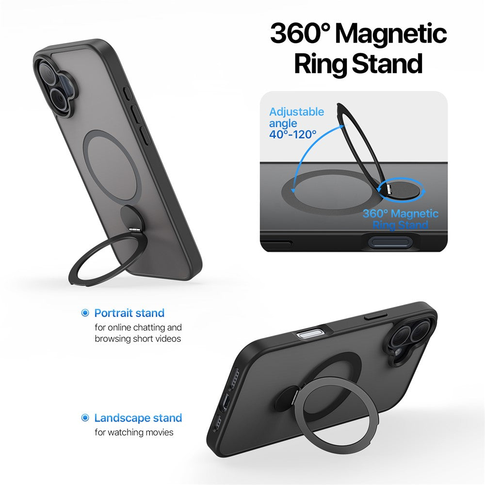 DUX DUCIS For iPhone 16 Case  Yind Series PC+TPU Phone Cover Compatible with MagSafe with Kickstand