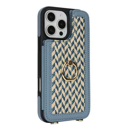 For iPhone 14 Pro Case with Card Holder, Kickstand, RFID Blocking PU+TPU Phone Back Cover