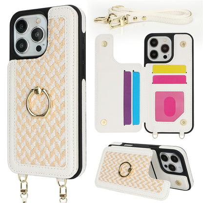 For iPhone 14 Pro Case with Card Holder, Kickstand, RFID Blocking PU+TPU Phone Back Cover