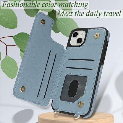 For iPhone 14  /  13 Case with Card Holder, Kickstand, RFID Blocking PU+TPU Phone Back Cover