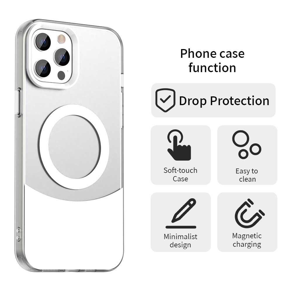 For iPhone 14 Pro Case Compatible with MagSafe Color Splicing IMD TPU+PET+PC Mobile Cover